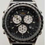 A gentleman's Breitling Navitimer Jupiter Pilot stainless steel quartz chronograph wrist watch,