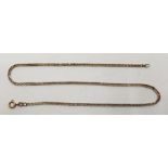 A 9ct. gold herringbone link chain, length 40cm. (4.6g)