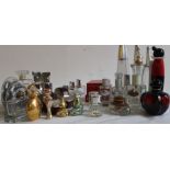A large collection empty perfume bottles (qty)