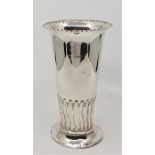 A Victorian silver semi-fluted vase, by William Hutton & Sons Ltd, London 1895, height 21.8cm. (