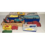 A collection of Dinky toys boxed some mint and and Schuco tinplate cars and a large quantity of