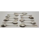 A small collection provincial English silver flatware, to include: Newcastle: a George III silver