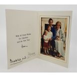 Charles (1948-) Prince of Wales & Diana (1961-1997) Princess of Wales: A signed Christmas