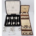 A set of silver rat tail pattern grapefruit spoons, by Cooper Brothers & Sons Ltd, Sheffield 1931,