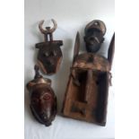 A collection of African masks