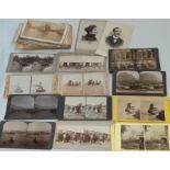 A large collection of sterescope cards, Boer war interest