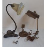 An early 20th cent desk lamp and similar