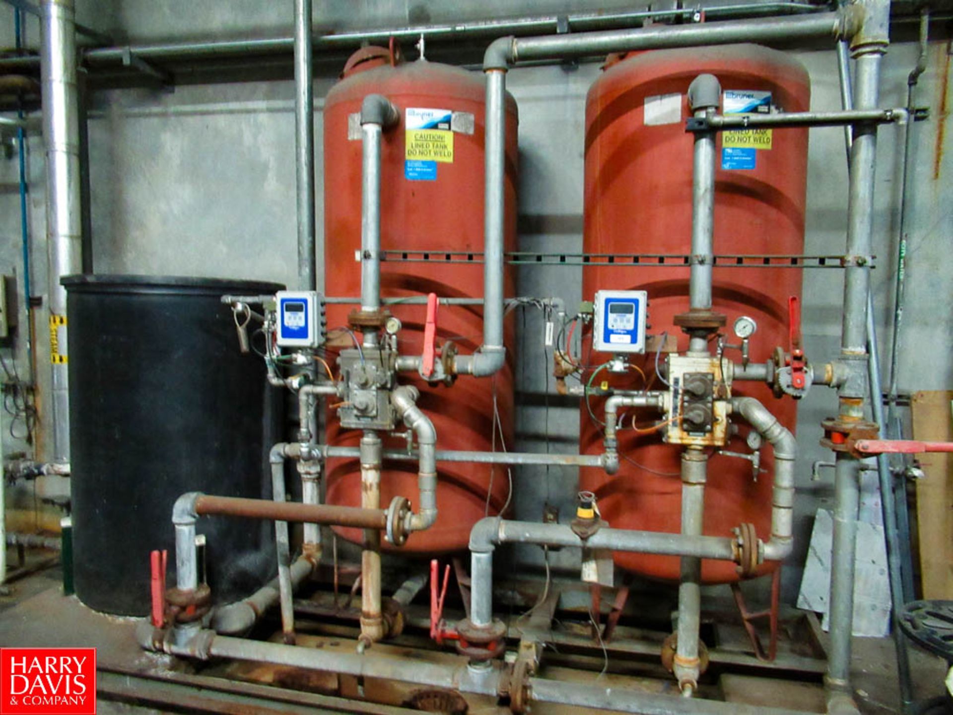 Boiler Soft Water System Consist Of (2) Vertical Receivers with Controls, Located In: Boiler