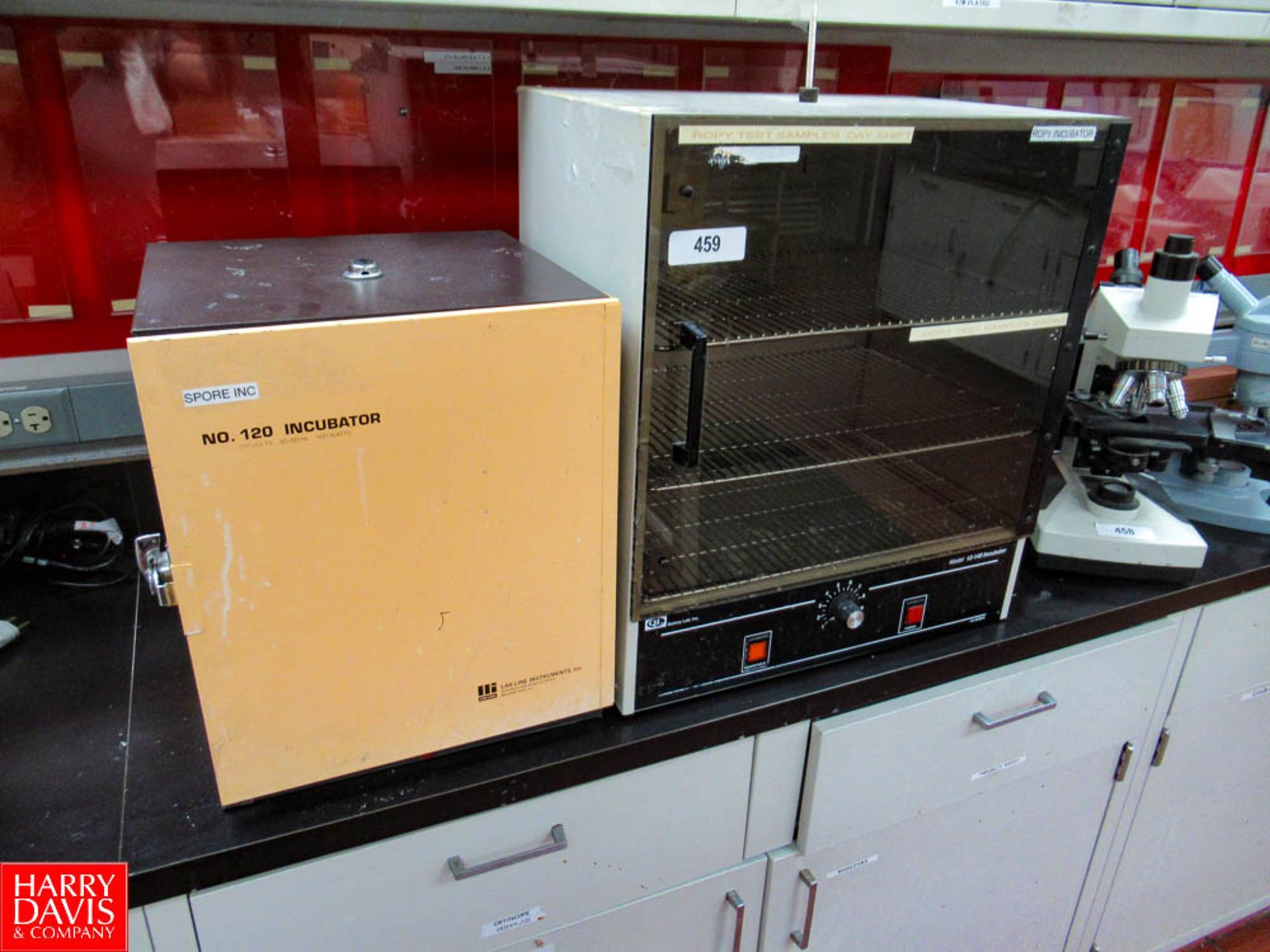 Lot of (2) Incubation Cabinets Includes Quincy Lab Model 12-140, and Labline 120, Located In: Milk