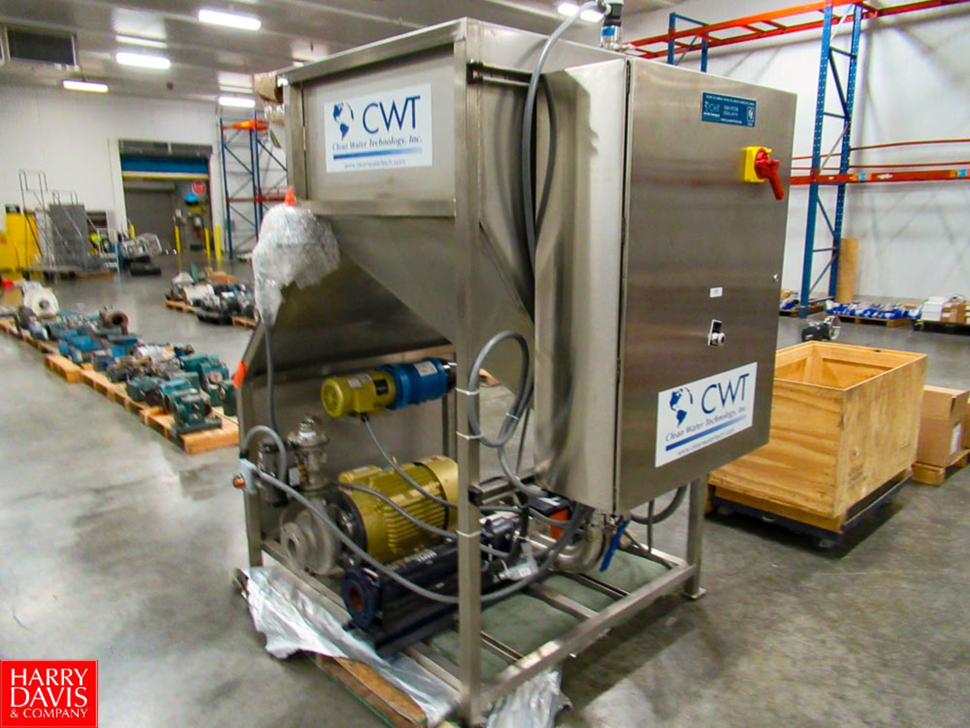 New CWT System Clean Water Skid Includes 30 HP Centrifugal Pump, Seepex Progressive Cavity Pump,