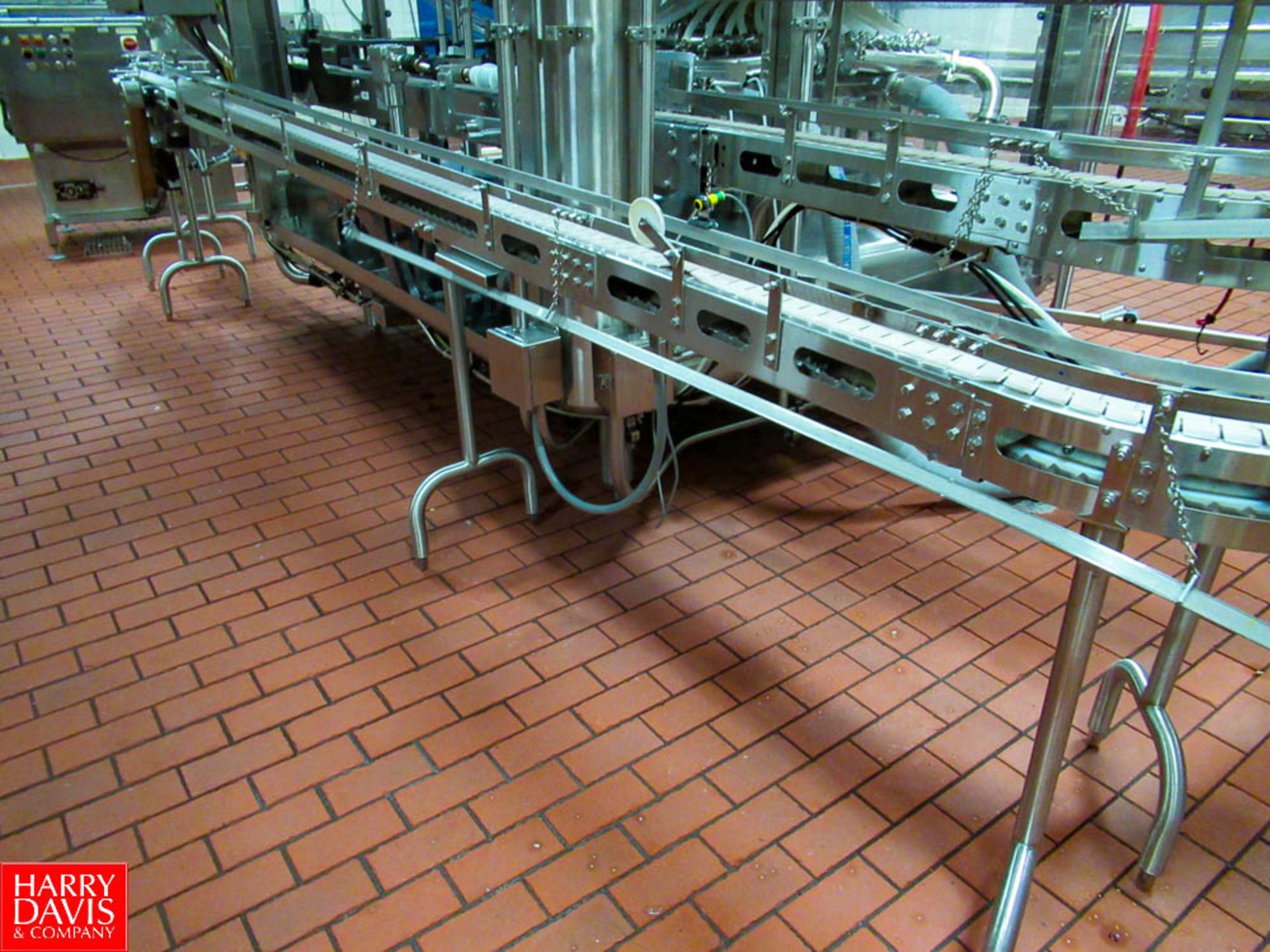 Line 8 Bottle Conveyor All S/S Frame Slat Belt Conveyor, Approximately 80' Combined In Two - Image 4 of 6