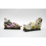 England, 18th centuryCleopatra and Mark Antony, ca. 1780Pair of earthenware sculptures with multi-