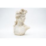 Jef Lambeaux (1852-1908) Flora White marble sculpture. Signed 'Jef Lambeaux' on the back. 49 x 37