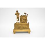 Early 19th century eraEros clockChiselled gilt bronze with ronde-bosse décor of Eros and his