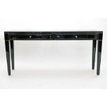 Olivier de Schrijver (Born in 1958)Deep Black Black-tinted mirror glass console, signed and numbered