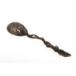 Sigismond Vasa (Zygmunt III) collectible spoonSilver, adorned with a sword-bearing king on the