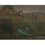 Octave Malfait (1857-1932)Flemish landscapePastel on paper marouflaged on panel. Signed at lower
