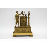 Early 19th century eraBacchant clockChiselled gilt bronze, decorated with a bacchant holding a