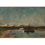 Lucien Franck (1857-1929)Landscape in ZeelandOil on canvas. Signed at lower right. Framed 40 x 57 cm