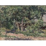 Isidore Verheyden (1846-1905)Cows under some treesOil on canvas. Studio stamp at lower right.Framed.
