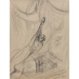 Anto Carte (1886-1945)Sketch for "the ringer"Pencil on paper. Titled at lower right and