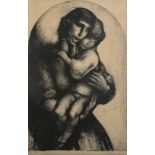 Anto Carte (1886-1945)Motherhood, 1933Lithograph. Signed at lower right, numbered 288/300. Framed 57