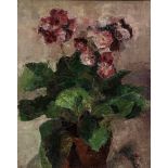Marcelle Pepin (20th century)The geranium bushOil on canvas. Signed at lower right. 40 x 33 cm