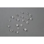 Lot of 19 small diamonds Total weight: 4.02 ct. Jewels