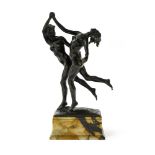 Victor ROUSSEAU (1865-1954) The exhilarating danse, ca. 1912, Bronze sculpture with dark brown