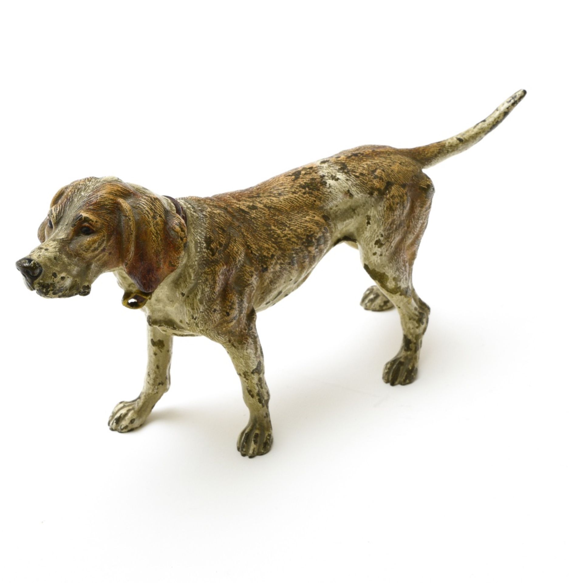 Austria Spaniel, Large Vienna bronze figurine Height (cm) : 13,5 - Width (cm) : 6 - Length (cm) :