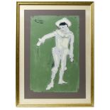 Pablo PICASSO (1881-1973), After. Paul as Pierrot, ca. 1960, Colour stencilling. Signed in the