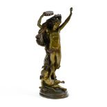 Jean Baptiste CARPEAUX (1827-1875) The genie of dance, N¡3, 1872, Bronze sculpture with greenish-