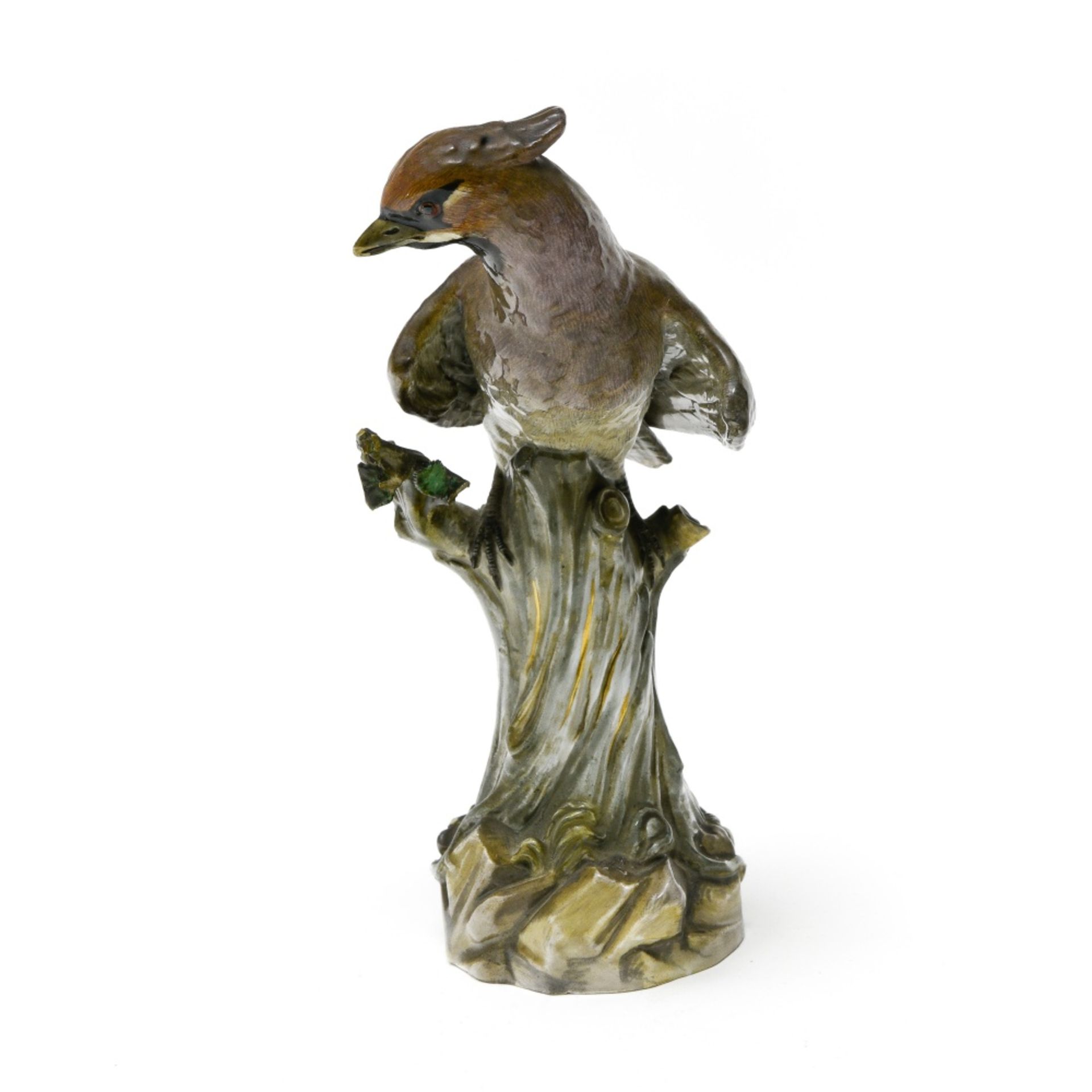 MEISSEN, 19th century Bohemian waxwing, based on the model by Johann Joachim KŠndler and Johann - Image 2 of 5