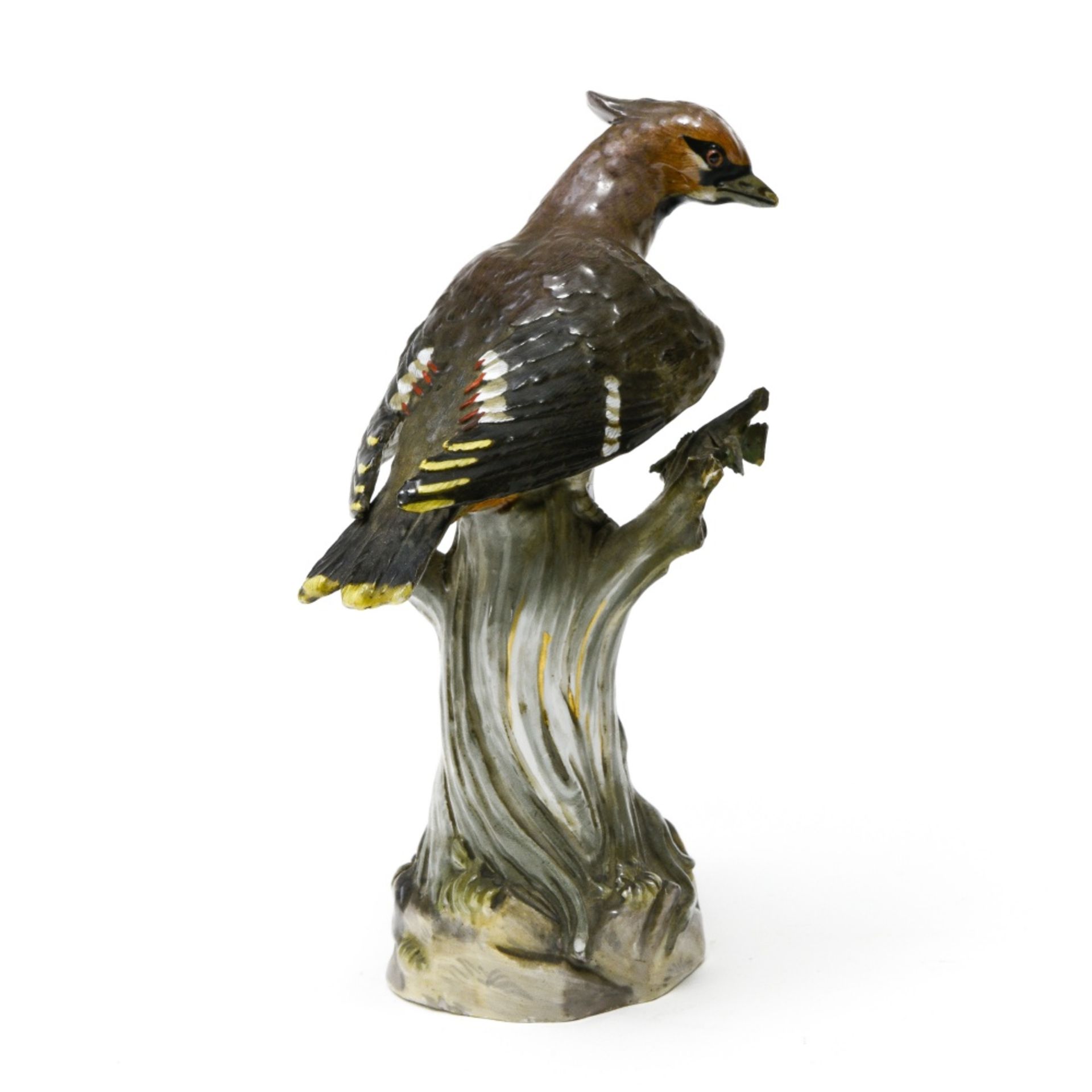 MEISSEN, 19th century Bohemian waxwing, based on the model by Johann Joachim KŠndler and Johann - Image 3 of 5