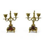 Napoleon III work Pair of candlesticks, Bronze and tortoiseshell. Height (cm) : 24 - Width (cm) :