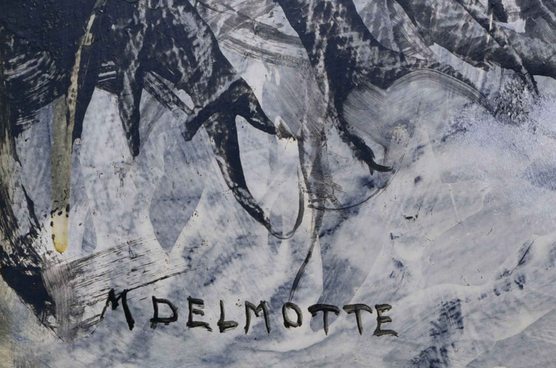 Marcel DELMOTTE (1901-1984) Winter, 1979, Oil on isorel. Signed at lower left, countersigned, dated, - Bild 2 aus 3