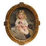 Jean LŽon GOUWELOOS (1868-1943) Portrait of a little girl and her doll (RenŽe Vanderspek), 1912, Oil