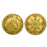 France Louis XIV (1643-1715), Louis d'or aux quatre L, 6.70g, 1694 E, Tours, reformation, laureate