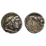 Rome Republic, anonymous, Didrachm, 7.00g, Rome or Neapolis (?), 264-255 B.C., diademed head of