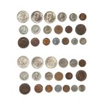 U.S.A. mixed lot of coins, including Half Dollar (3), 1942, 1966, 1971 ; Quarter Dollar (3), 1912,