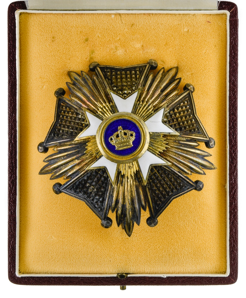 Belgium Order of the Crown, Grand officer's breast badge, signed De Greef. In a case by De Greef, - Image 2 of 2