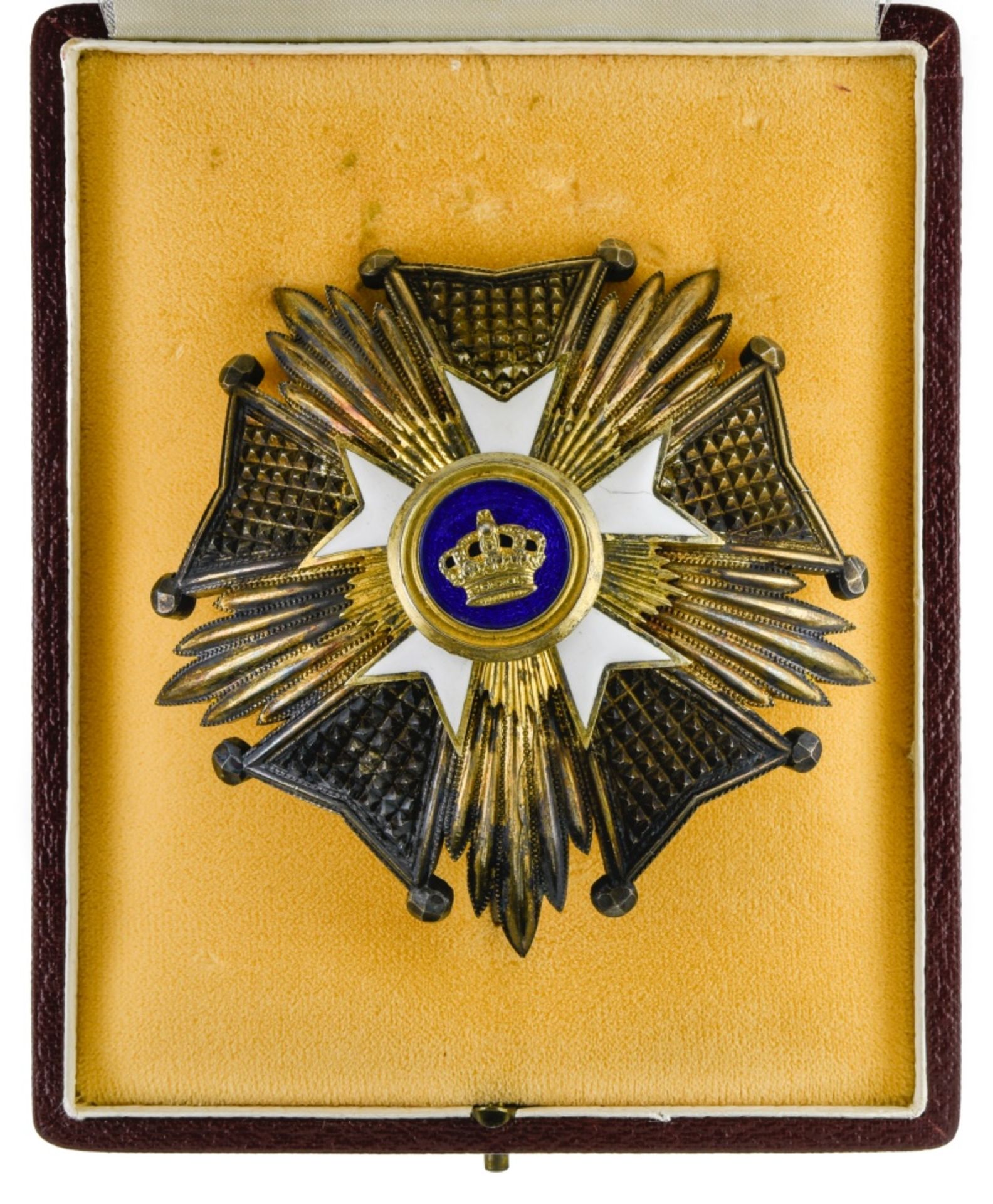 Belgium Order of the Crown, Grand officer's breast badge, signed De Greef. In a case by De Greef, - Image 2 of 2