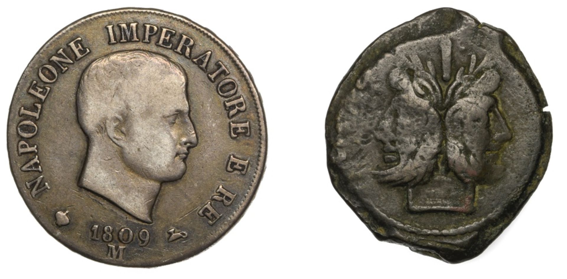 Italy, Kingdom of Napoleon Napoleon I (1805-1814), 5 Lire, 24.73g, 1809 M, Milan, raised edge (Gig. - Image 2 of 3