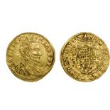 Italy, Sardinia Emanuele Filberto (1538-1580), Doppia, 6.57g, 1571, Torino, bust right, EM. FILIB.