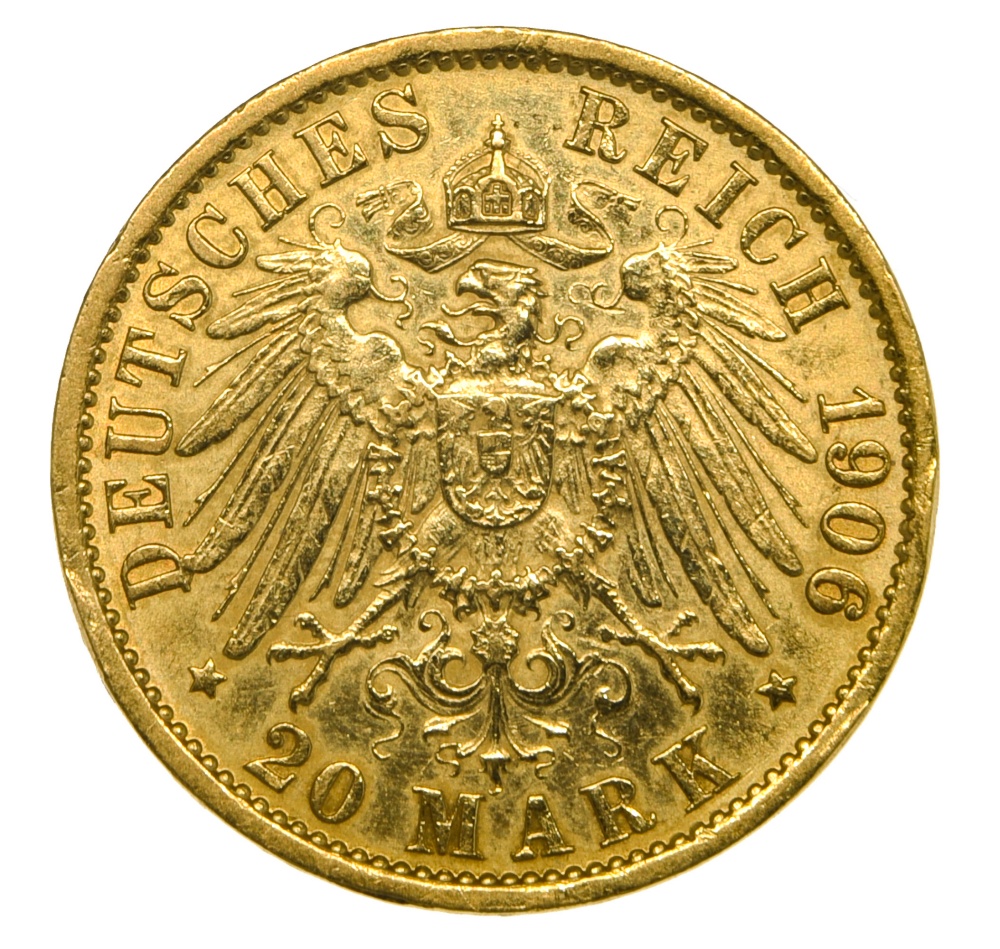 Germany, Prussia Wilhelm II (1888-1918), 20 Mark, 7.95g, 1906 A, Berlin (Fr.3831; KM.521). - Image 3 of 3