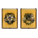 Belgium Order of the Crown, Grand officer's breast badge, signed De Greef. In a case by De Greef,