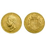 Italy, Sardinia Carlo Alberto (1831-1849), 100 Lire, 32.23g, 1834 P, anchor, Genoa (Fr.1139 ; Gig.4;