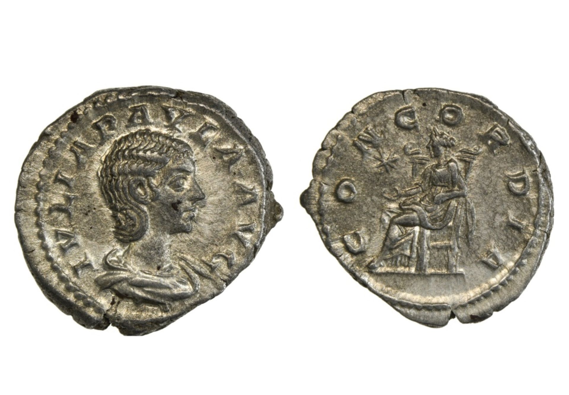 Rome Julia Paula, first wife of Elagabal (219-220), Denarius, 3.93g, Rome, draped bust right, rev.