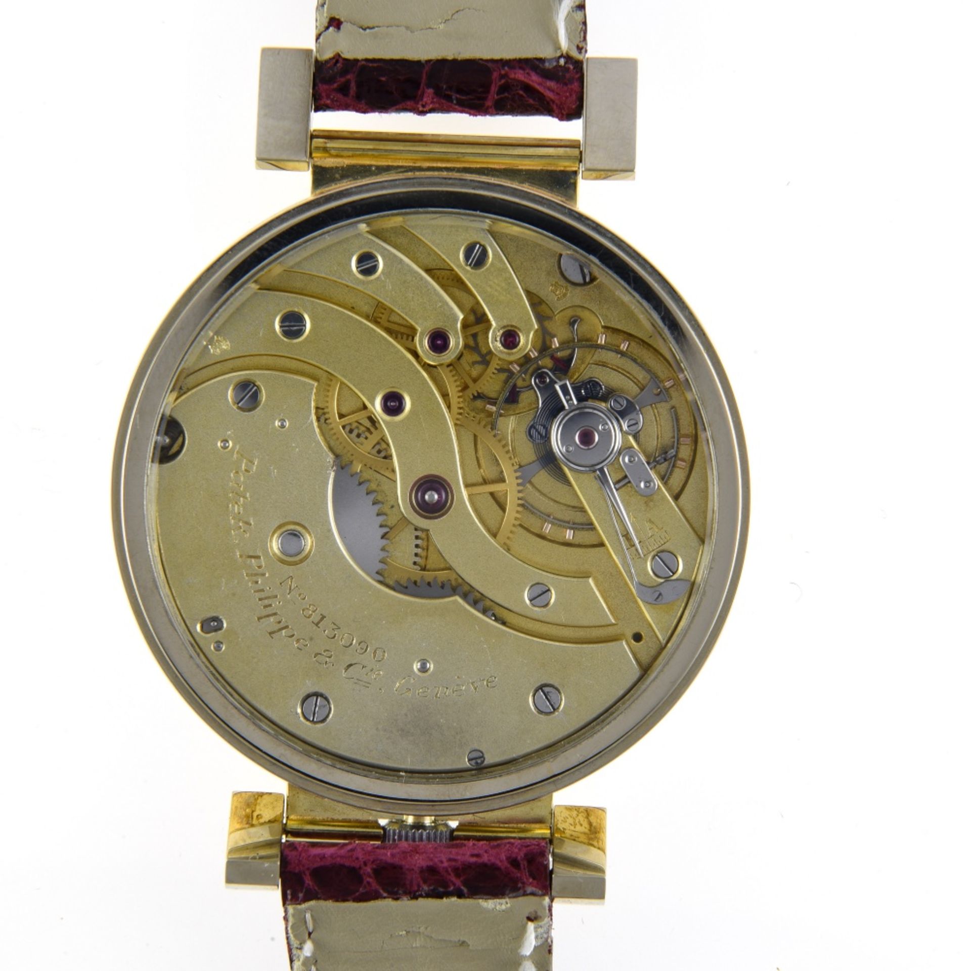 PATEK PHILIPPE Men's watch Gilt steel, round dial (45 mm), gold ground, Arabic numerals, seconds - Image 2 of 5