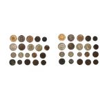 Luxembourg mixed lot of coins mainly 19-20th Centuries, including 2 Francs 1924 ; 25 Centimes (6),